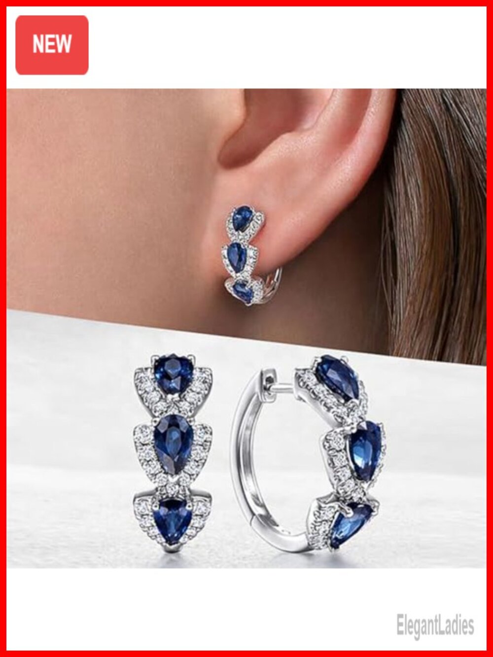 CZ Hoop Earrings for Women Trendy Fashion Jewelry